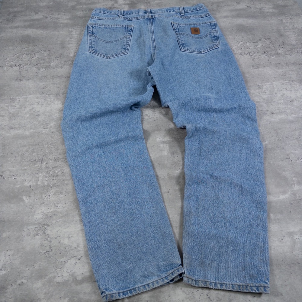 vintage carhartt jeans traditional fit washed denim mens 38x32